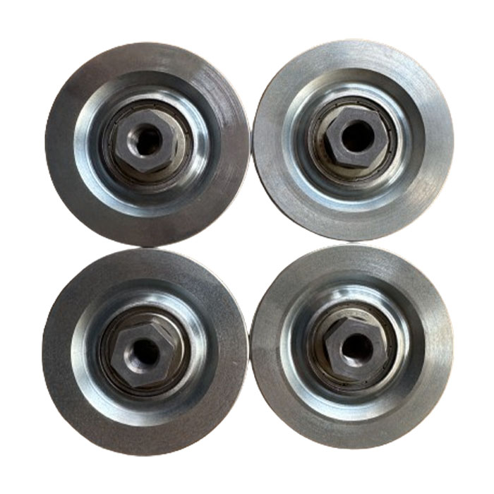 Customized zinc plated crane wheels 42CrMo guide wheel with bearing